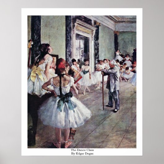 De dansklasse door Edgar Degas Poster (Voorkant)