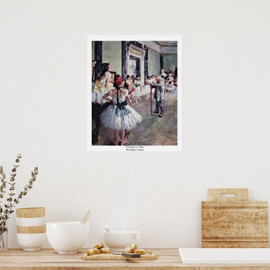 De dansklasse door Edgar Degas Poster (Keuken)