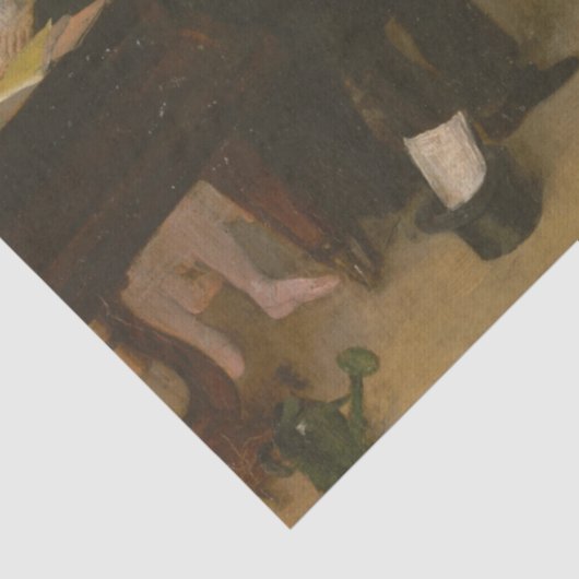 De dansklasse door Edgar Degas Tissuepapier (Detail)