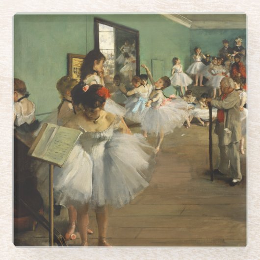 De dansklasse | Edgar Degas Glazen Onderzetter (Voorkant)