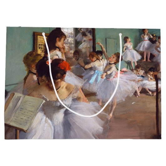 De dansklasse, Edgar Degas Large Gift Bag Groot Cadeauzakje (Achterkant)