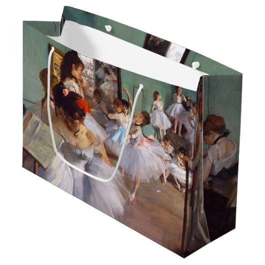 De dansklasse, Edgar Degas Large Gift Bag Groot Cadeauzakje (Voorkant Gekanteld)