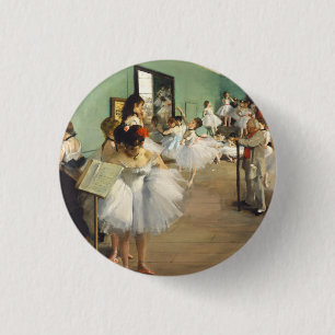 De dansklasse Edgar Degas Ronde Button 3,2 Cm
