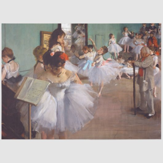 De dansklasse, Edgar Degas Tissuepapier (Voorkant)