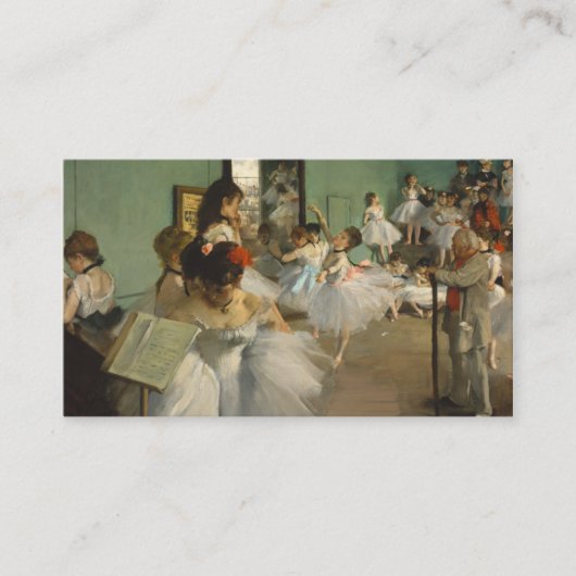 De dansklasse. Edgar Degas Visitekaartje (Voorkant)