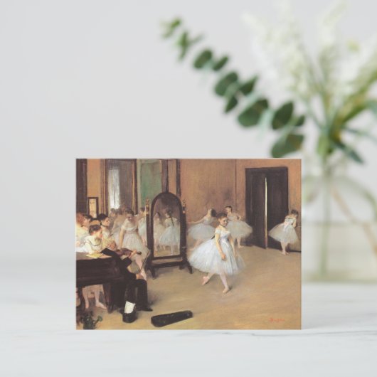 De dansklasse van Edgar Degas,  ballet Briefkaart (Staand voorkant)