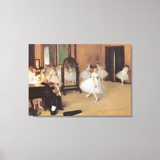 De dansklasse van Edgar Degas,  ballet Canvas Afdruk (Voorkant)