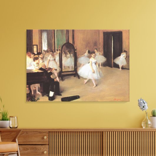 De dansklasse van Edgar Degas,  ballet Canvas Afdruk (Insitu (Woonkamer))