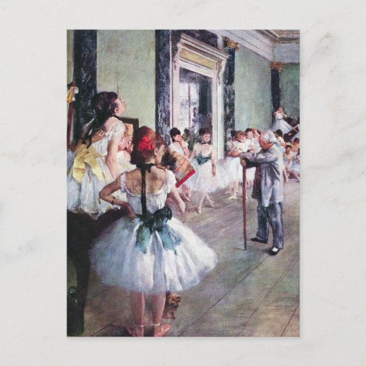 De dansklasse van Edgar Degas,  balletkunst Briefkaart (Voorkant)
