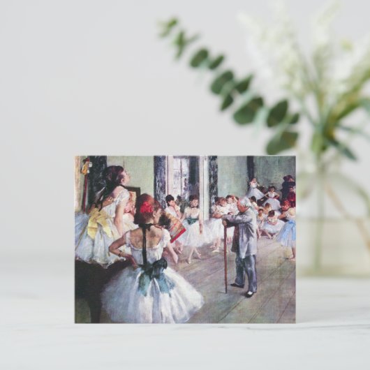 De dansklasse van Edgar Degas,  balletkunst Briefkaart (Staand voorkant)