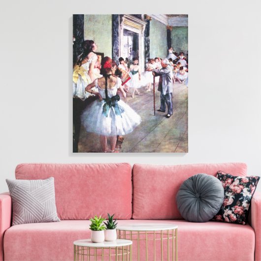 De dansklasse van Edgar Degas, balletkunst Canvas Afdruk (Insitu (Woonkamer))