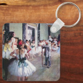 De dansklasse van Edgar Degas,  balletkunst Sleutelhanger (Achterkant)