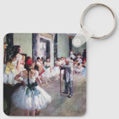 De dansklasse van Edgar Degas,  balletkunst Sleutelhanger (Achterkant)
