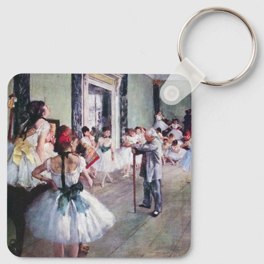 De dansklasse van Edgar Degas,  balletkunst Sleutelhanger (Achterkant)