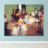 De dansklasse van Edgar Degas Canvas Afdruk (Insitu (Houten vloer))