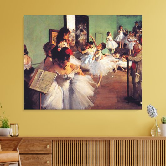 De dansklasse van Edgar Degas Canvas Afdruk (Insitu (Woonkamer))