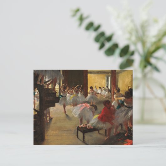 De dansklasse van Edgar Degas Feestdagenkaart (Staand voorkant)