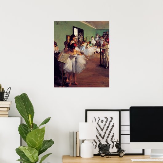 De dansklasse van Edgar Degas Poster (Thuiskantoor)