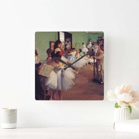 De dansklasse van Edgar Degas Vierkante Klok (Huis)