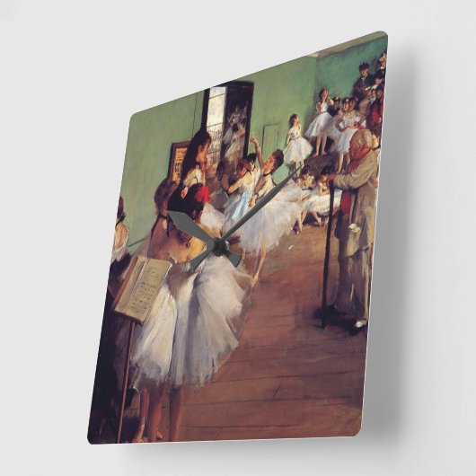 De dansklasse van Edgar Degas Vierkante Klok (Hoek)