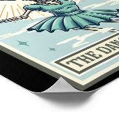 De dansleraar Skeleton Tarot Kaart Dansbal Poster (Hoek)