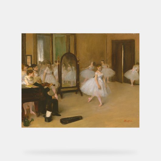 De dansles (1870) Edgar Degas Acryl Bord (Voorkant)