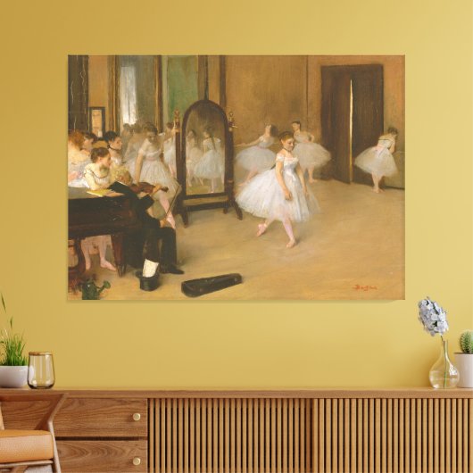 De dansles (1870) Edgar Degas Canvas Afdruk (Insitu (Woonkamer))