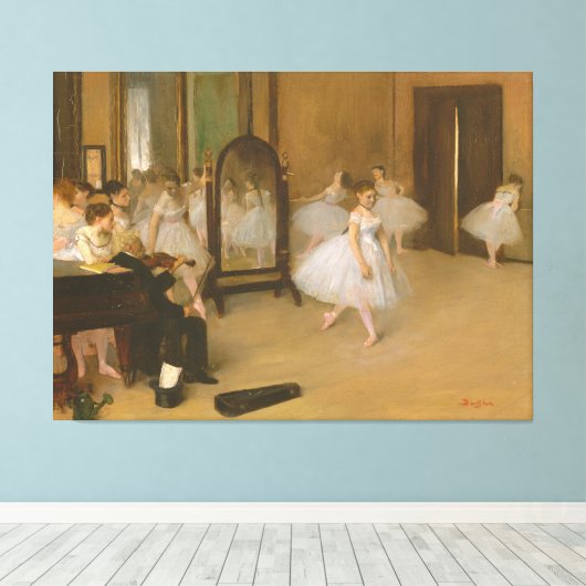 De dansles (1870) Edgar Degas Canvas Afdruk (Insitu (Houten vloer))