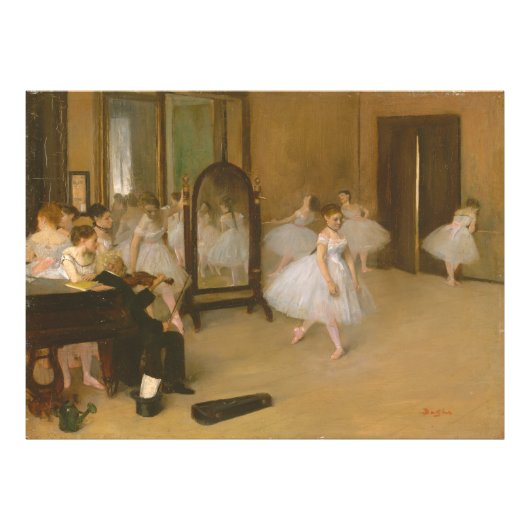 De dansles (1870) Edgar Degas Foto Afdruk (Voorkant)