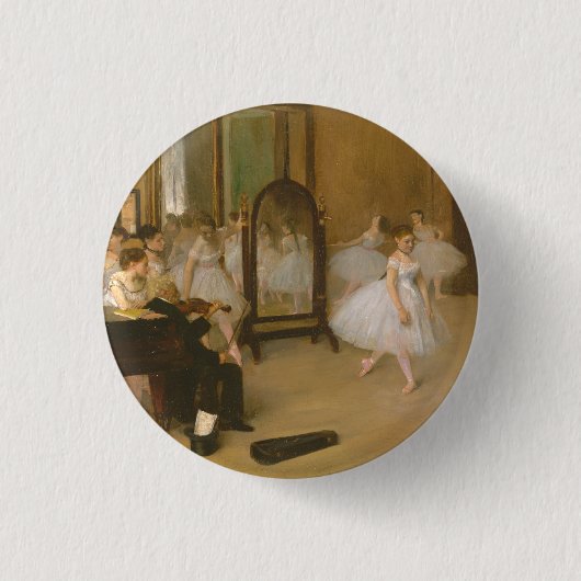 De dansles (1870) Edgar Degas Ronde Button 3,2 Cm (Voorkant)