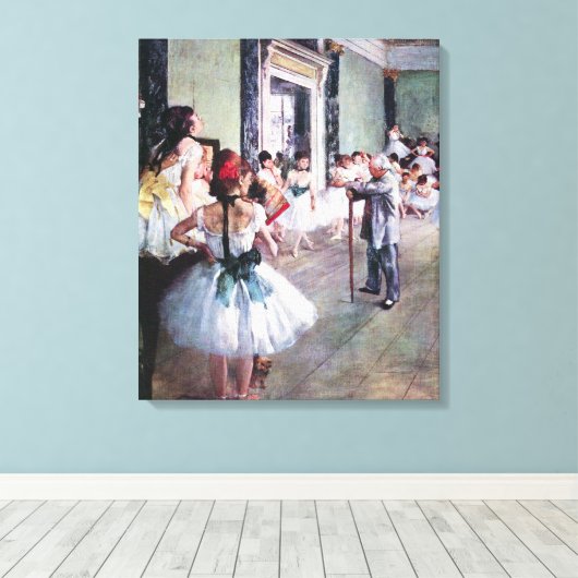 De dansles door Edgar Degas, Vintage balletkunst Canvas Afdruk (Insitu (Houten vloer))
