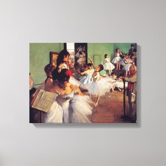 De dansles van Edgar Degas Canvas Afdruk (Voorkant)