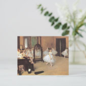De dansles van Edgar Degas, Vintage Ballet Briefkaart (Staand voorkant)