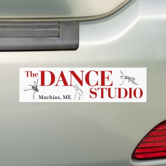 De Dansstudio, bumpersticker (Op auto)