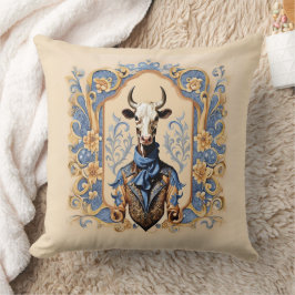 De Dapper CowBoy Grappige Moderne Koe Kunst Kussen