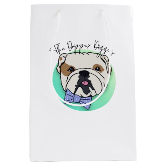 De Dapper Doggies Tissue Paper Medium Cadeauzakje (Voorkant)