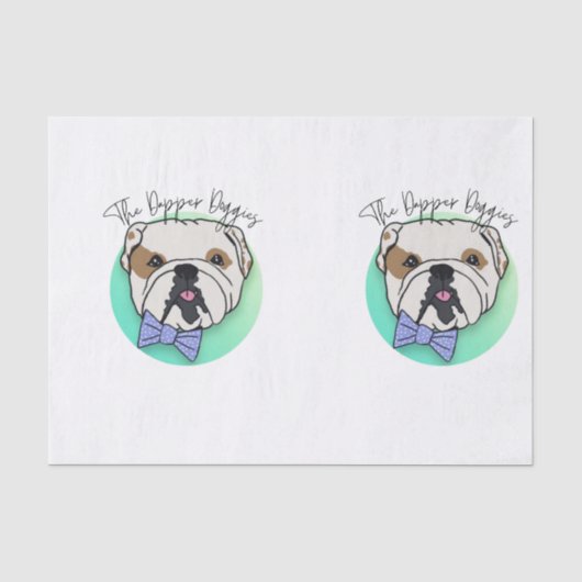 De Dapper Doggies Tissue Paper Tissuepapier (Voorkant)