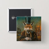 De Dapper Fox Badge Button (Voorkant /achterkant)