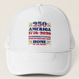 De dappere Amerika 250 patriottisch Trucker Pet