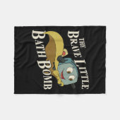De dappere kleine badbom fleece deken (Voorkant (Horizontaal))