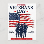 De dapperen herdenken op Veteranendag Briefkaart (Voorkant)
