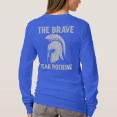 De dapperen zijn bang voor niets t-shirt (Achterkant)