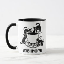 De Dark Lord Katten Aanbidden Koffie, Aanbidden Ko