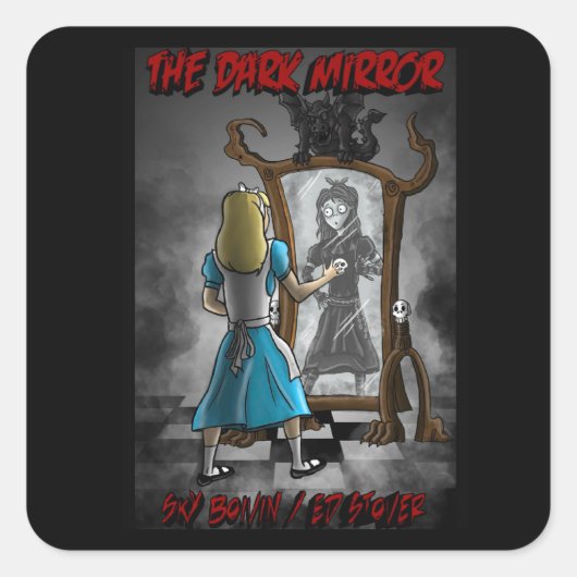 De Dark Mirror Collector-speld 1 Vierkante Sticker (Voorkant)