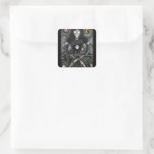 De Dark Mirror-verzamelspeld 2 Vierkante Sticker (Tas)