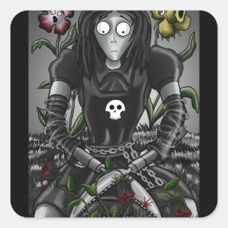 De Dark Mirror-verzamelspeld 2 Vierkante Sticker