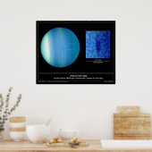 De Dark Spot op Planet Uranus van de Hubble Poster (Keuken)