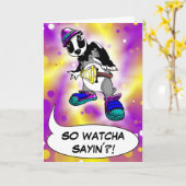 De Das van Bortel - klantgerichte Greetingcard Kaart (Gele Bloem)