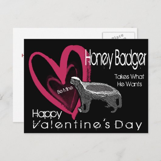 De Das van de honing is de Briefkaarten van de (Voorkant / Achterkant)