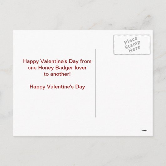 De Das van de honing is de Briefkaarten van de (Achterkant)